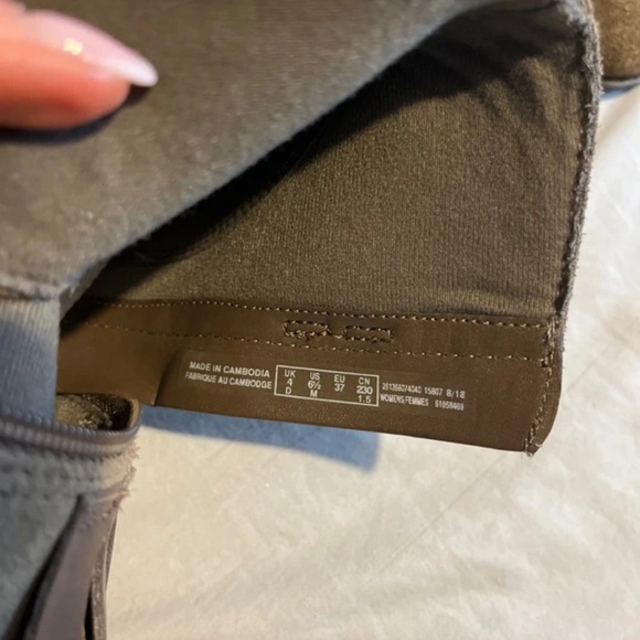 Clarks Tan Heeled Boots with Strap - Picture 6 of 6